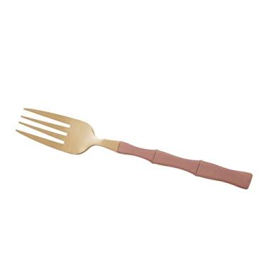 Imagem de GARFO P/MESA DE AÇO INOX BAMBU ELEGANT CHAMPANHE/ROSÉ 19,8cm