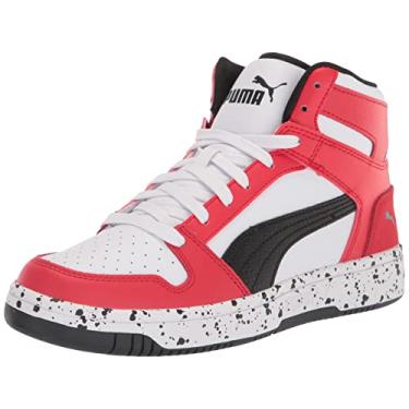 Imagem de PUMA Tênis unissex Rebound Layup, Puma Branco-puma Preto-Alto Risco Vermelho, 42