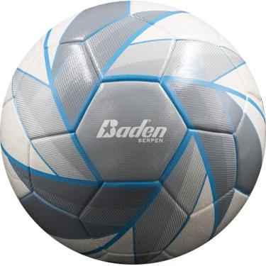 Imagem de Baden Bola de prática de futsal de baixa rejeição (tamanho 3) Cinza/Branco/Azul