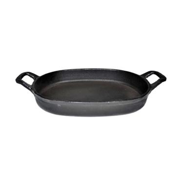 Imagem de Assadeira Ferro Fundido Lisa Oval Alça Ferro St 35X24Cm