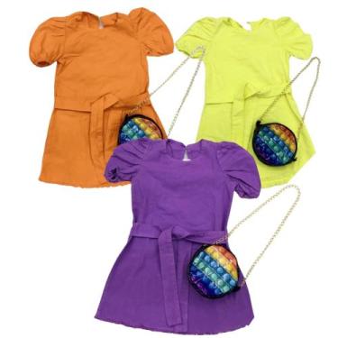 Imagem de Vestido Infantil Color Com Bolsinha Pop It - Mikids