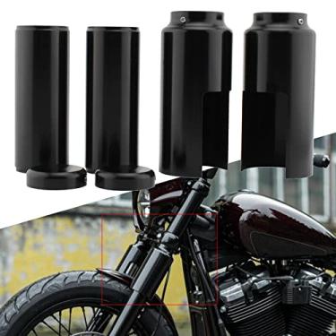 Imagem de FINMOKAL Conjunto De Tampa De Garfo Completo Preto Para Harley Softail M8 Street Bob Fxbb Fxbbs 18-21