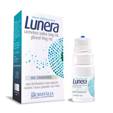 Imagem de Colírio Lubrificante Hidratante Ocular Lunera 10ml CRISTALIA PRODS QUIMICOS FARMA 10ml Gotas