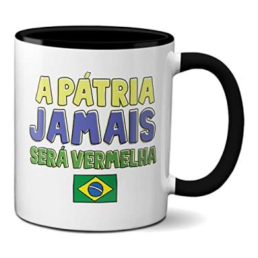 Imagem de Caneca Presente A Pátria Jamais Será Vermelha Bolsonaro2022 (Preta)