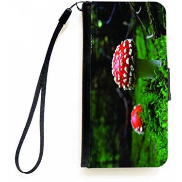 Imagem de Rikki Knight Capa carteira flip cogumelo vermelho na floresta iPhone com aba magnética para Apple iPhone 5c