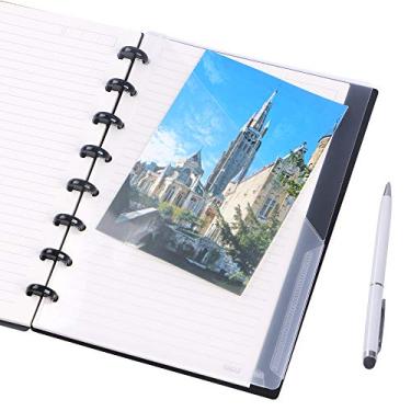 Imagem de Divisor de bolso Eagle Discbound, plástico, 2 bolsos, tamanho júnior, para agenda ou notebooks com disco, pacote com 2
