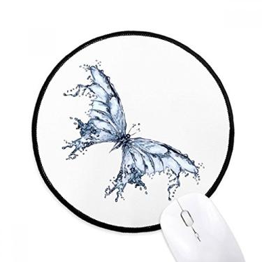 Imagem de DIYthinker Tapete de mouse Blue Butterfly Kite desktop escritório tapete redondo para computador
