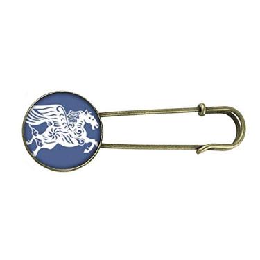 Imagem de Ano do Cavalo Animal China Zodíaco Retro Metal Broche Broche Clipe Joias