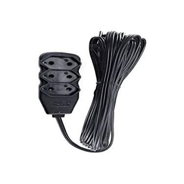 Imagem de Extensao 3 Tomadas Slim Bipolar Preto 10,0M