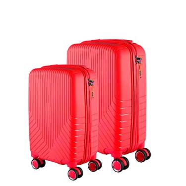 Imagem de Cj Malas Polipropileno 2 Peças P e M com Rodas 360 França - AeroMalas (Vermelho)