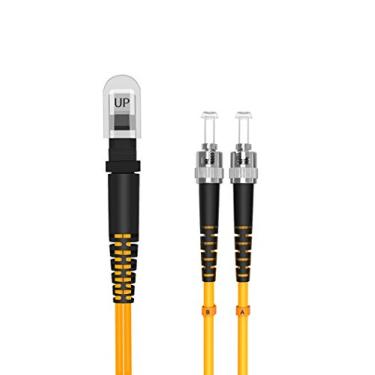 Imagem de Jeirdus MTRJ Cabo de fibra fêmea para ST Duplex Singlemode – 1 m MTRJ-ST 9/125um OS2 SM LSZH cabo óptico amarelo
