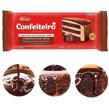 Imagem de Barra de Chocolate Fracionado Confeiteiro Ao Leite 1,010kg - Harald
