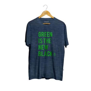 Imagem de Camiseta Eco Green Is The New Black Azul Masculina - Use Bora