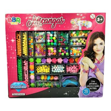 Imagem de Miçangas 431 Peças Para Pulseira Anel Colar Infantil Meninas