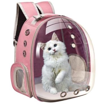 Imagem de Mochila Pet Para Transporte De Cães E Gatos Visão Panorâmica (ROSA)