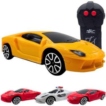 Imagem de Carrinho de controlo remoto brinquedo criança 4 anos menino 4 anos carro policial presente dia das crianças (Amarelo)