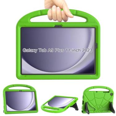 Imagem de Capa infantil para Samsung Galaxy Tab A9 Plus versão 2023, Lainergie leve, à prova de choque, adequada para crianças, com suporte para Samsung Tab A9 Plus 2023, verde