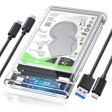 Imagem de ORICO Gabinete de disco rígido de 6 cm tipo C USB 3.1 Gen2 para SATA 6Gbps Gabinete HDD externo para 7 HDD de 9,5 mm suporta UASP compatível com MacOS Windows -2139C3-G2