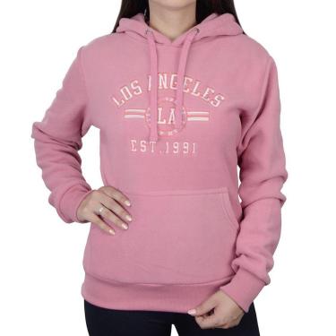 Imagem de Blusa Feminina Facinelli by Mooncity Moletom Canguru Rosa - 670338-Feminino