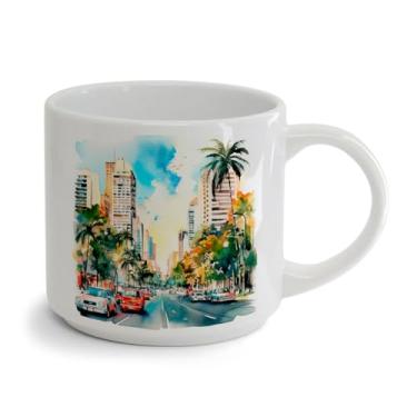 Imagem de Xícara Bucks Porcelana 450ML Paisagem Cidade de São Paulo Brasil 01