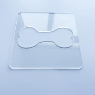 Imagem de CHENRUI Modelo de acolchoamento, régua de acrílico para acolchoamento de movimento livre em máquina doméstica (osso de cachorro)