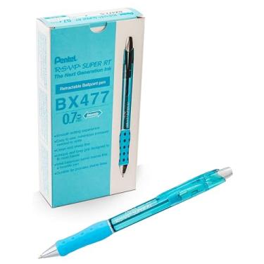 Imagem de Pentel Caneta esferográfica RSVP Super RT, (0,7 mm), linha fina, tinta azul celeste - BX477-S