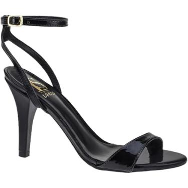 Imagem de Sandália Feminina Gisele Noiva Salto Fino Alto com Traseiro Fivela Bico Redondo Giseli 13-134 (Preto, BR, Adulto, Numérico, 38)