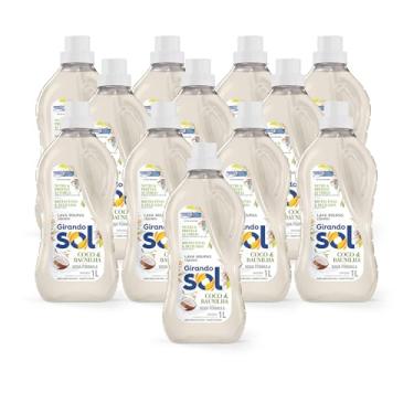 Imagem de Caixa de Lava Roupa Sabão Líquido Coco & Baunilha (12 Unidades de 1 Litro) - Girando Sol