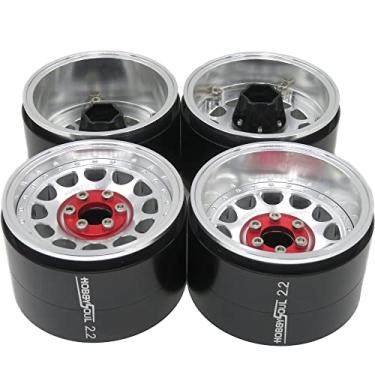 Imagem de hobbysoul Wide 1.57'' (40mm) 2.2 Beadlock Wheels Adjustable 4 Offsets Rims for Gen8 Everest gen 7 Pro / SCX10 Capra Wraith / TRX4 AMG 6x6, (4-Pack)