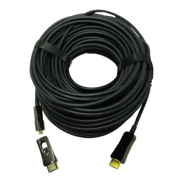Imagem de Cabo HDMI 2.0 8K Fibra Óptica de 30 Metros 2 em 1 Plug Destacável - Wi
