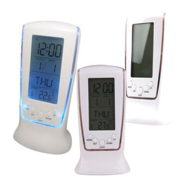 Imagem de Relógio De Mesa Despertador Termômetro Digital Led Barato - T-Clock