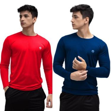 Imagem de Kit 2 Camisa Térmica Masculina Proteção Uv 50+ Segunda Pele - The Lion