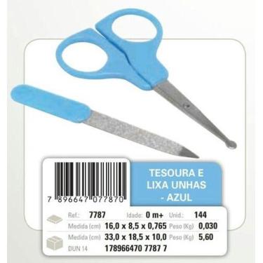 Imagem de Kit Manicure Baby Bebê Menino Menina Cuidados Tesoura Lixa - anjo da m