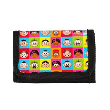 Imagem de Carteira Infantil Preta Personagens 8x2x12cm - Turma Da Mônica - Tasco