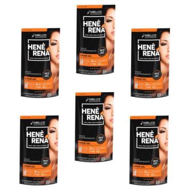 Imagem de Hene em Gel Rená Preto Café (Preto Escuro) 180gr Alisa, tinge e Da Bri