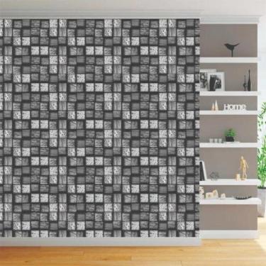 Imagem de Papel De Parede Adesivo Quadriculado Madeira Pp006 - Resitank