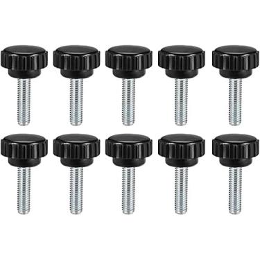 Imagem de Boxonly Parafuso de polegar serrilhado para furadeira de serra, torno de prensa e gabaritos de roteamento, máquinas de embalagem, equipamento de impressão, puxadores de aperto puxadores rosqueados de