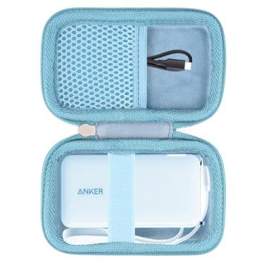 Imagem de khanka Capa rígida de substituição para carregador Anker 3 em 1 Power Bank USB C, carregador portátil de 10.000 mAh 10K, somente capa. (azul)