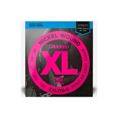 Imagem de Cordas Para Baixo D Addario Xl Nickel Wound Exl170-5 5 Cordas Escala L