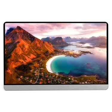 Imagem de Monitor ultrafino de 16,1 polegadas com portas mini HD tipo C para PC, telefone, tablet, console de jogos 1080P IPS/USB-C alimentado/HDR/base oculta plug dos EUA/611(Plug dos EUA)
