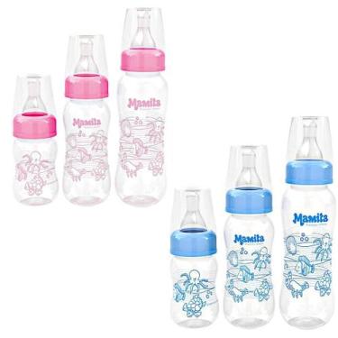Imagem de KIT MAMADEIRA MAMITA (80ml, 150ml, 240ml) Bebê Menino Menina Conjunto 
