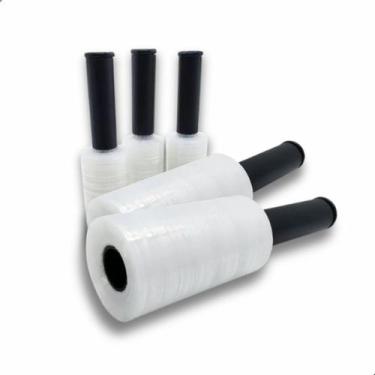 Imagem de Papel Filme Resistente Stretch Cabo Aplicador 10cmx100m 5un - MN Plast
