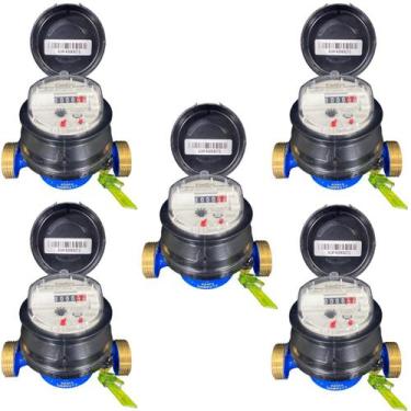 Imagem de Hidrômetro Unijato Modelo Alfa Mnf 3M/H Dn20x115 05 Peças Relógio Incl