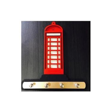 Imagem de Porta Chaves Madeira Mdf Não Esqueça Chaves Telefone Fone - Casa Nobre