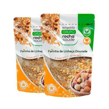 Imagem de Farinha de Linhaça Importada Dourada Kit 2 Qualidade Superior Premium 