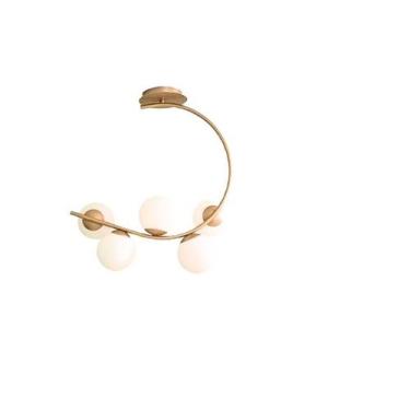 Imagem de Plafon grape globo vidro 12cm 5xg9 - LUCCE LUZ, DOURADO