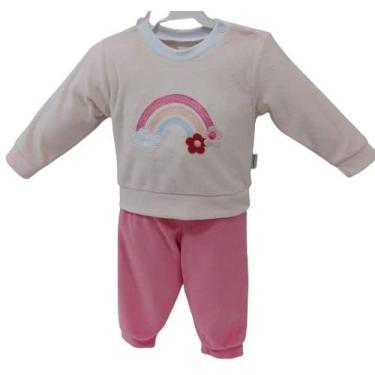 Imagem de Conjunto Bebê Feminino Blusa Calça Inverno Chuquinha Baby 2915, Rosa c