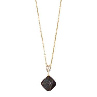 Imagem de Conjunto Pedra Quadrado Dourado Verde CJ0906 - Akasaki