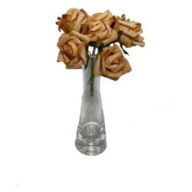 Imagem de 4 buquês mini rosas em eva com 6 rosas em cada arranjo flor - Novidádi