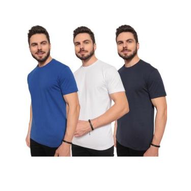 Imagem de Kit 3 Camisetas Masculinas 100% Algodão Linha Premium linha Comfort An